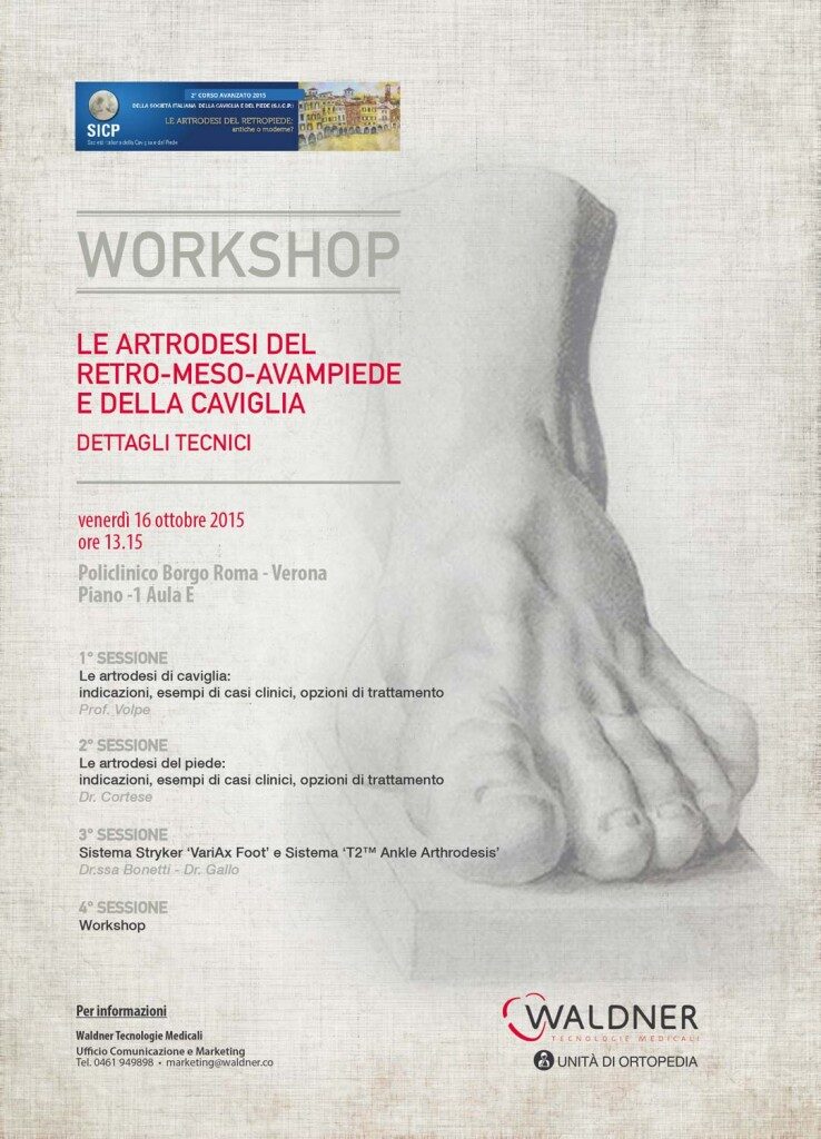 Locandina del corso su artrodesi