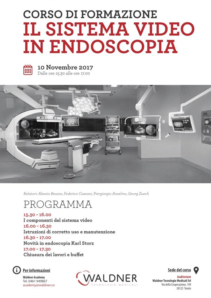 Locandina del corso Il sistema video in endoscopia