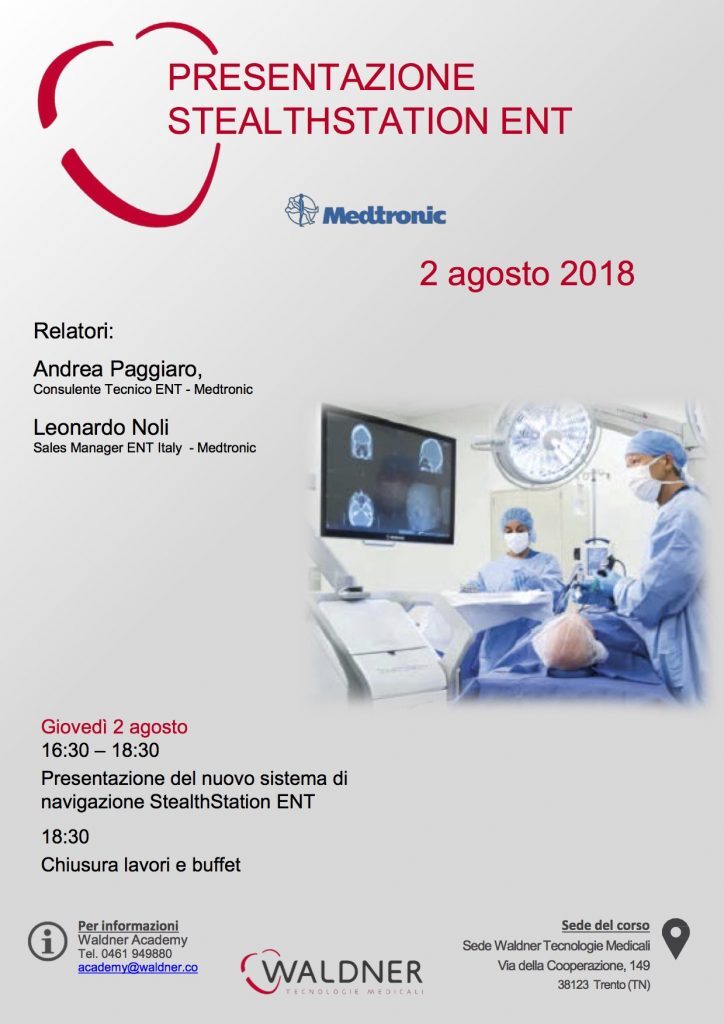 Locandina del corso sul navigatore chirurgico
