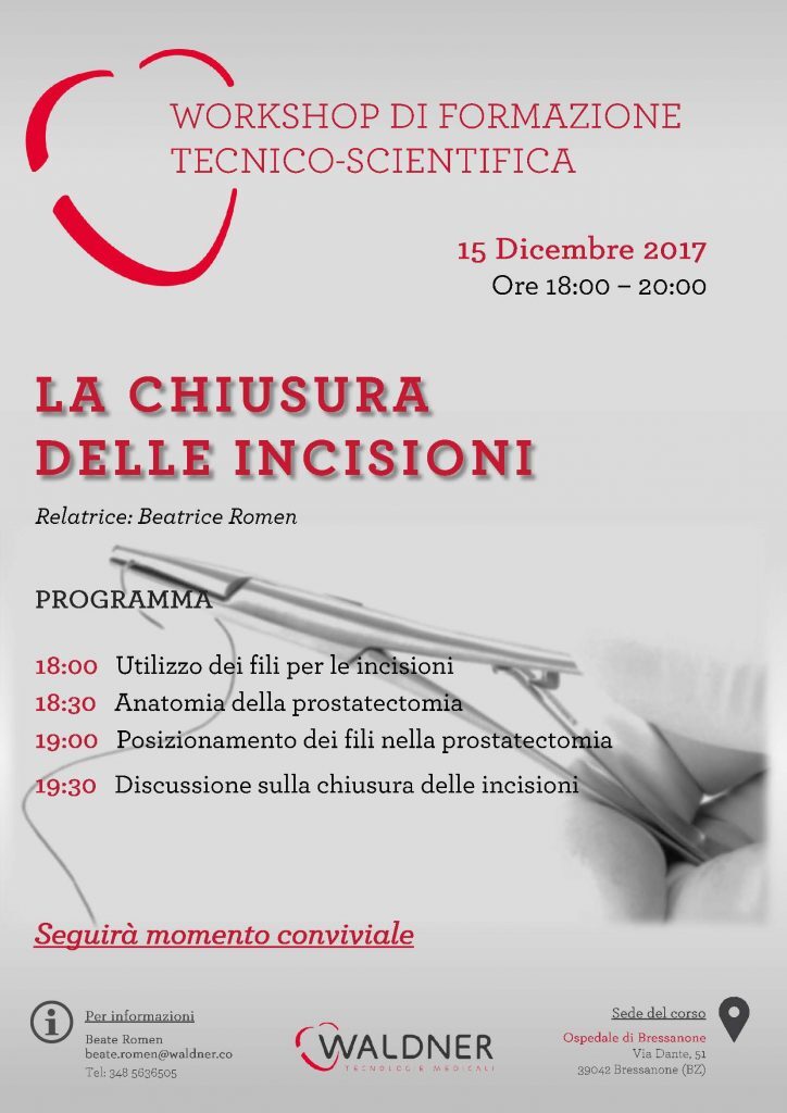 Locandina del corso di Bressanone del 15 dicembre