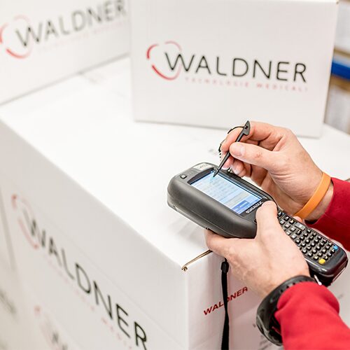 Gestione logistica dei colli Waldner con lettore barcode